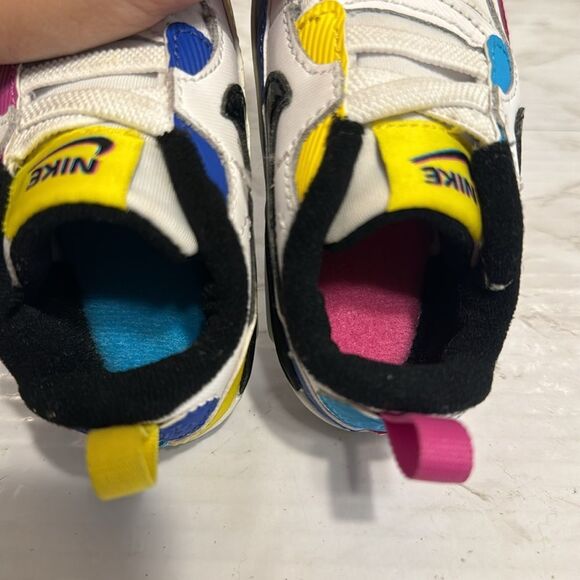 Nike AIR MAX 90 SE CB 'WHITE MISMATCH' baby crib shoes size 4C - Picture 6 of 9